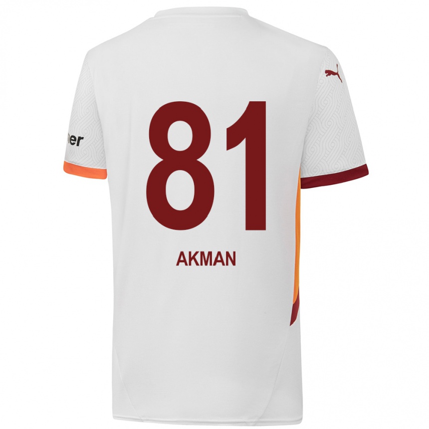 Homme Football Maillot Hamza Akman #81 Blanc Jaune Rouge Tenues Extérieur 2024/25 Canada