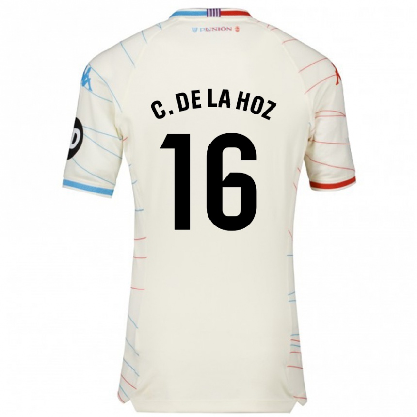 Homme Football Maillot César De La Hoz #16 Blanc Rouge Bleu Tenues Extérieur 2024/25 Canada