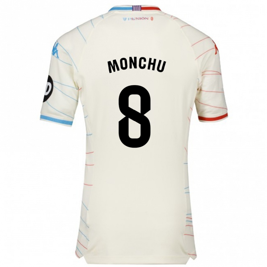 Homme Football Maillot Monchu #8 Blanc Rouge Bleu Tenues Extérieur 2024/25 Canada