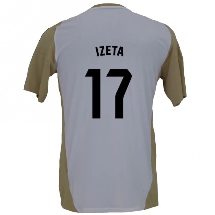 Men Football Urko Izeta #17 Brown White Away Jersey 2024/25 T-Shirt Canada