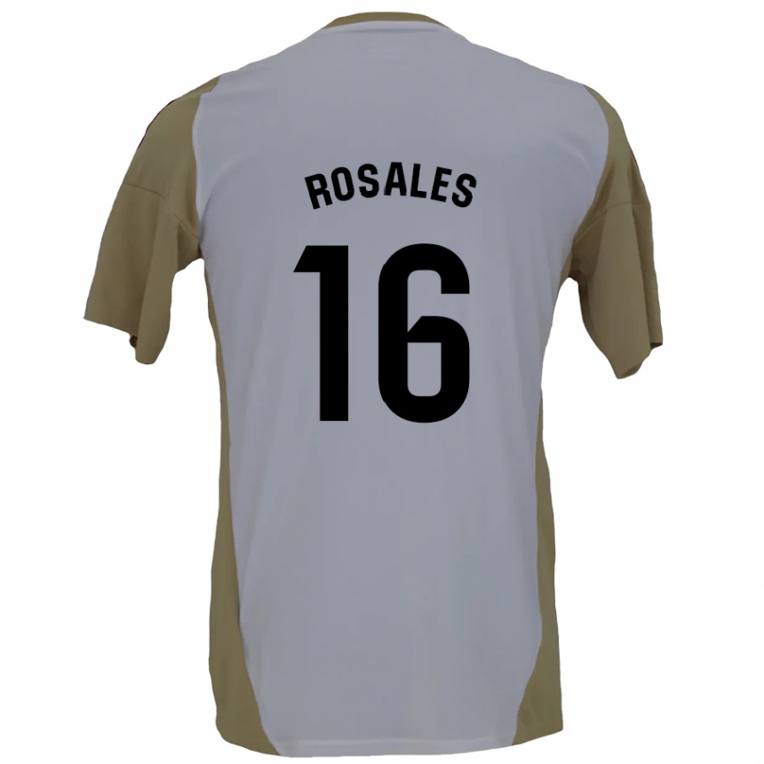 Homme Football Maillot Diego Rosales #16 Marron Blanc Tenues Extérieur 2024/25 Canada