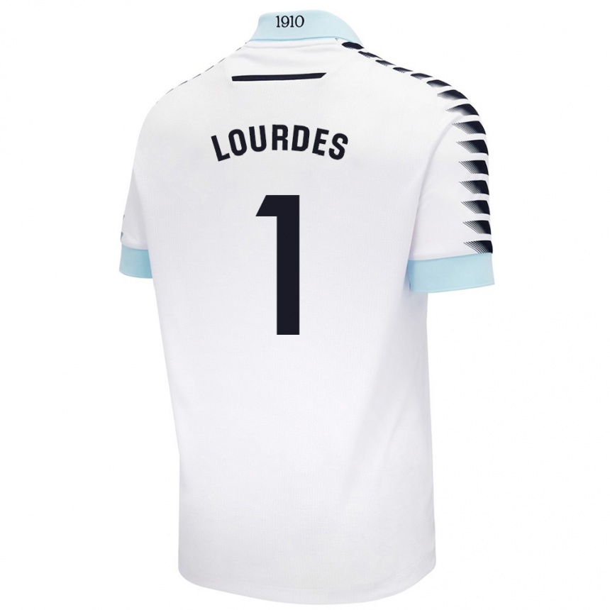 Homme Football Maillot Lourdes #1 Blanc Bleu Tenues Extérieur 2024/25 Canada