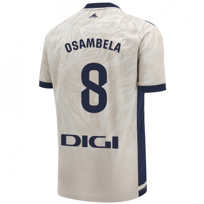 Men Football Asier Osambela #8 Light Gray Away Jersey 2024/25 T-Shirt Canada