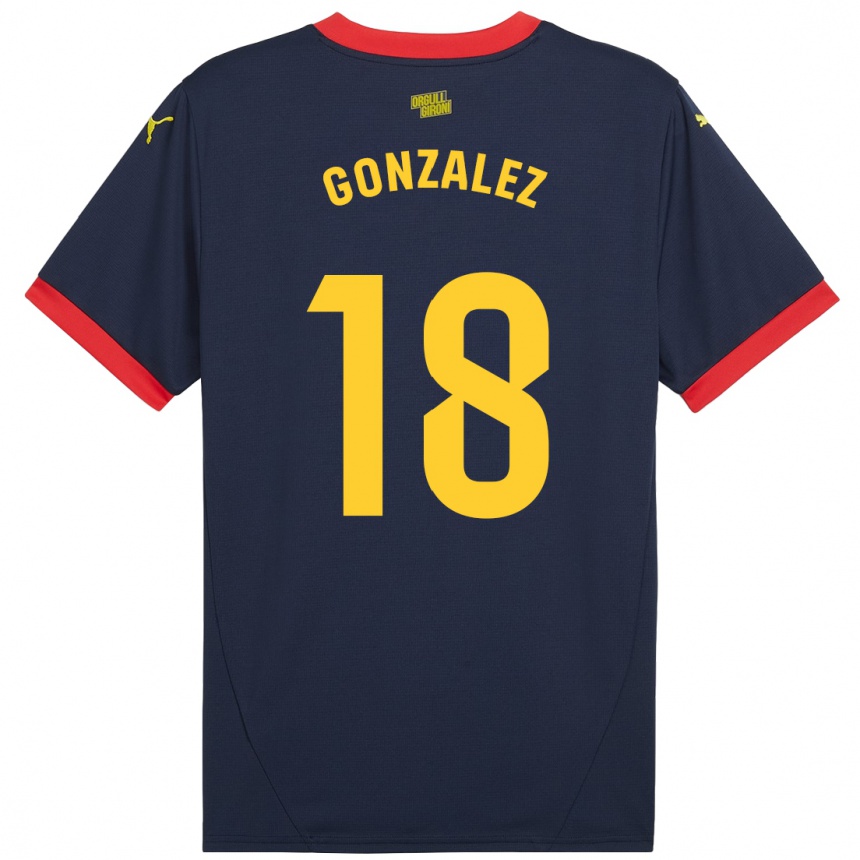 Homme Football Maillot Gerard Gonzalez #18 Bleu Marine Rouge Tenues Extérieur 2024/25 Canada