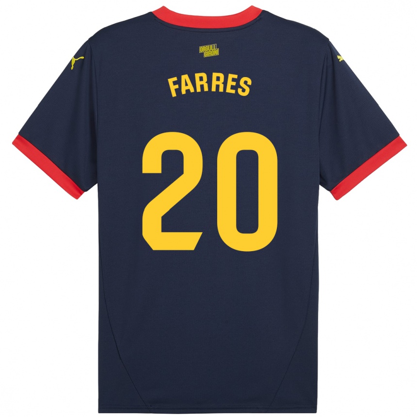 Men Football Biel Farrés #20 Navy Red Away Jersey 2024/25 T-Shirt Canada