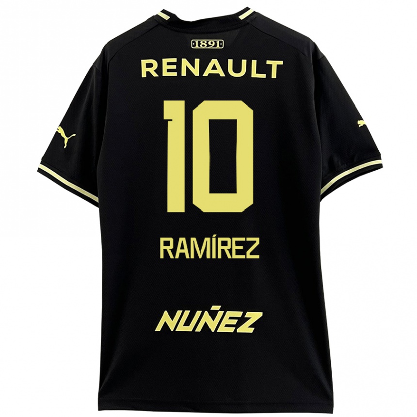 Men Football Gastón Ramírez #10 Black Yellow Away Jersey 2024/25 T-Shirt Canada