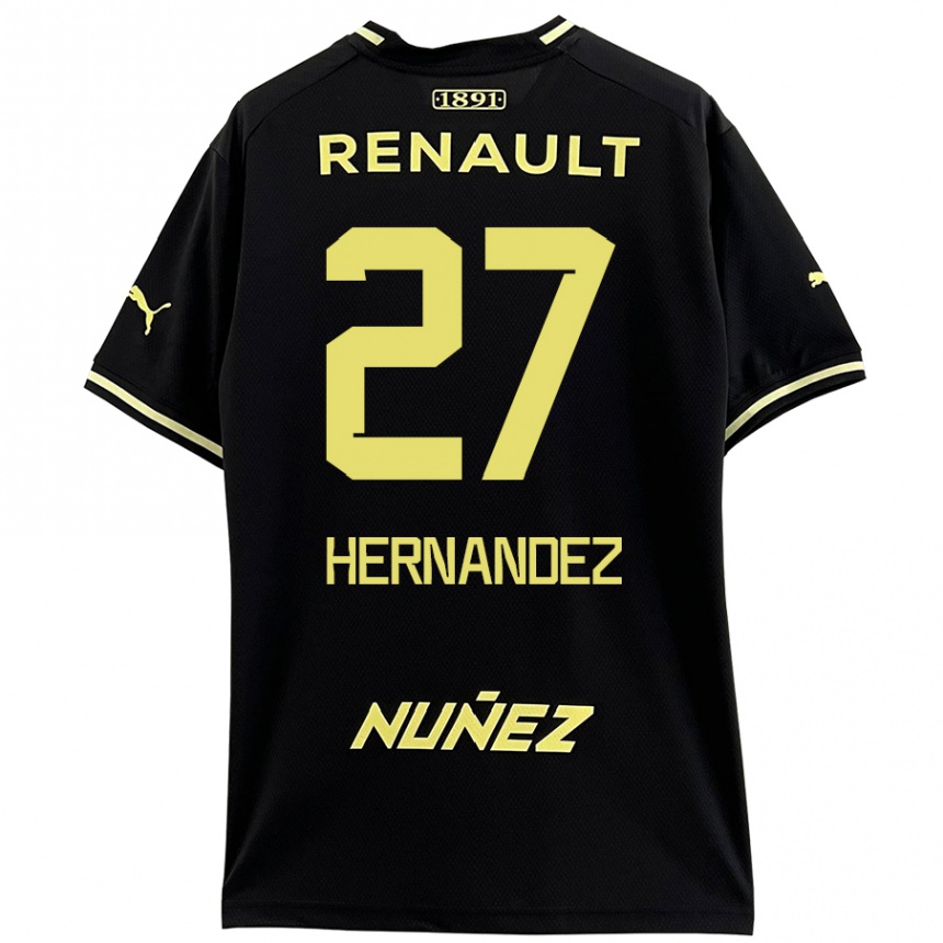 Homme Football Maillot Lucas Hernández #27 Noir Jaune Tenues Extérieur 2024/25 Canada