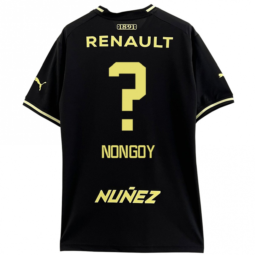 Homme Football Maillot Pablo Nongoy #0 Noir Jaune Tenues Extérieur 2024/25 Canada