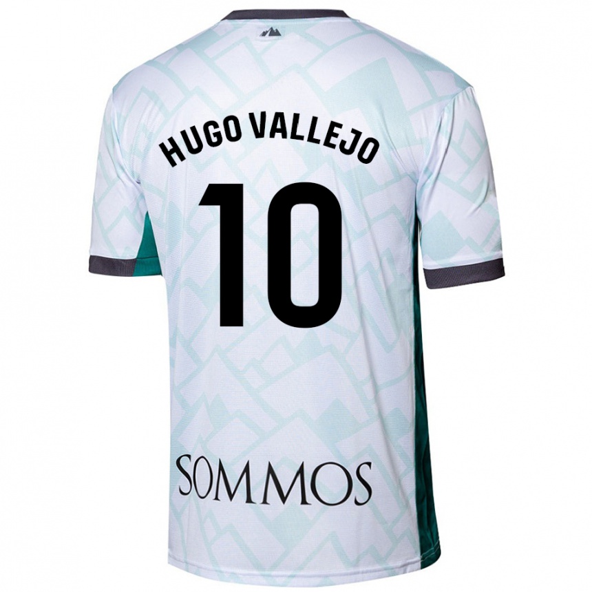 Homme Football Maillot Hugo Vallejo #10 Blanc Vert Tenues Extérieur 2024/25 Canada