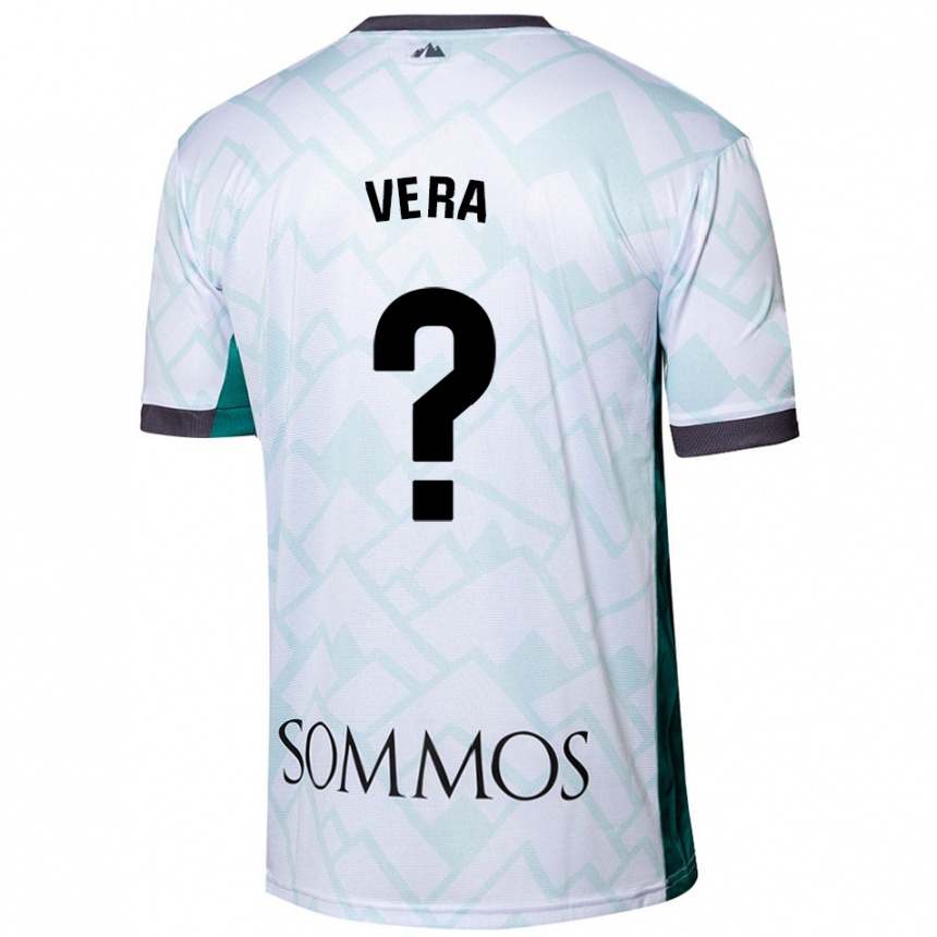 Men Football Ángel Vera #0 White Green Away Jersey 2024/25 T-Shirt Canada