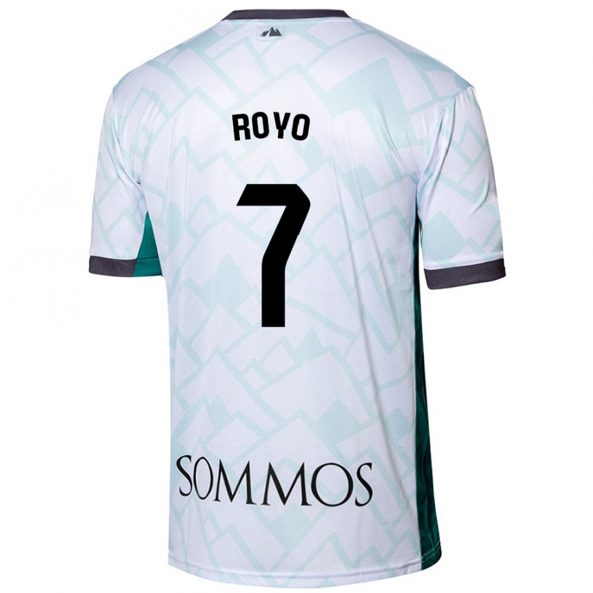 Men Football Laura Royo #7 White Green Away Jersey 2024/25 T-Shirt Canada