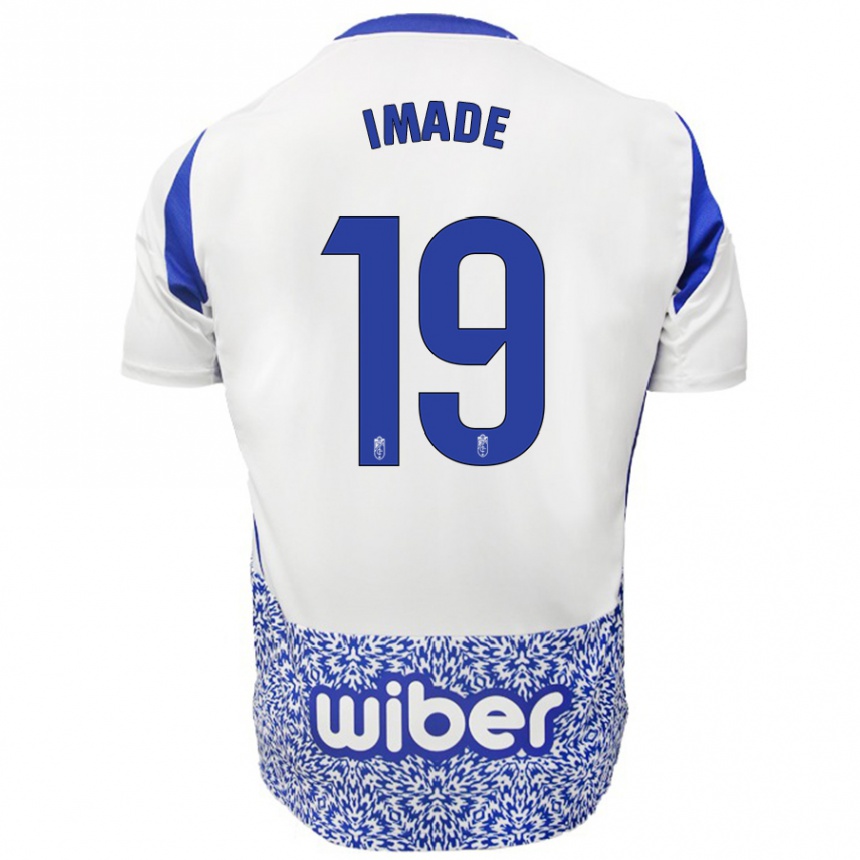 Homme Football Maillot Edna Imade #19 Blanc Bleu Tenues Extérieur 2024/25 Canada