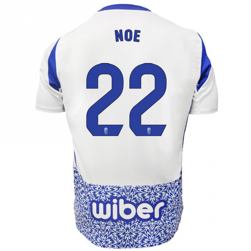 Homme Football Maillot Noe #22 Blanc Bleu Tenues Extérieur 2024/25 Canada