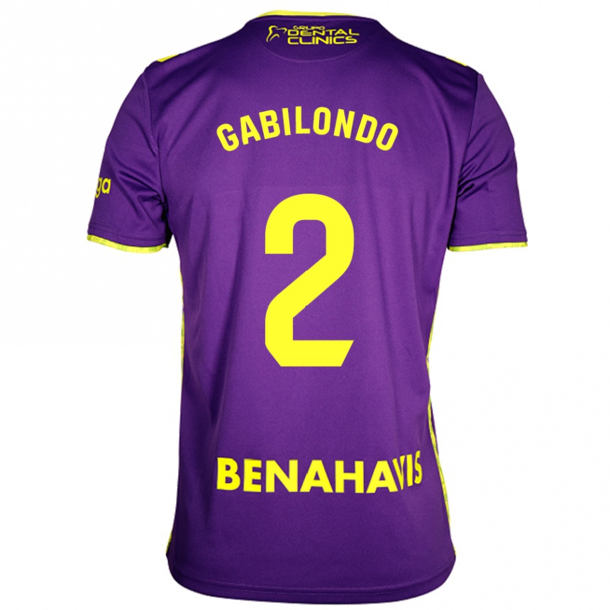 Men Football Jokin Gabilondo #2 Purple Yellow Away Jersey 2024/25 T-Shirt Canada