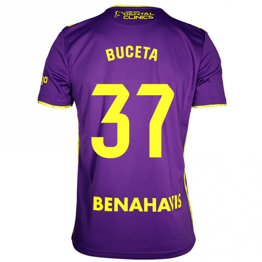 Homme Football Maillot Ana Buceta #37 Violet Jaune Tenues Extérieur 2024/25 Canada