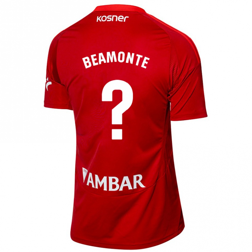 Homme Football Maillot Adrián Beamonte #0 Blanc Bleu Tenues Extérieur 2024/25 Canada