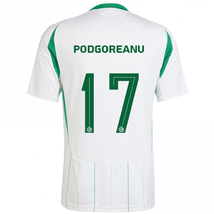 Men Football Suf Podgoreanu #17 White Green Away Jersey 2024/25 T-Shirt Canada