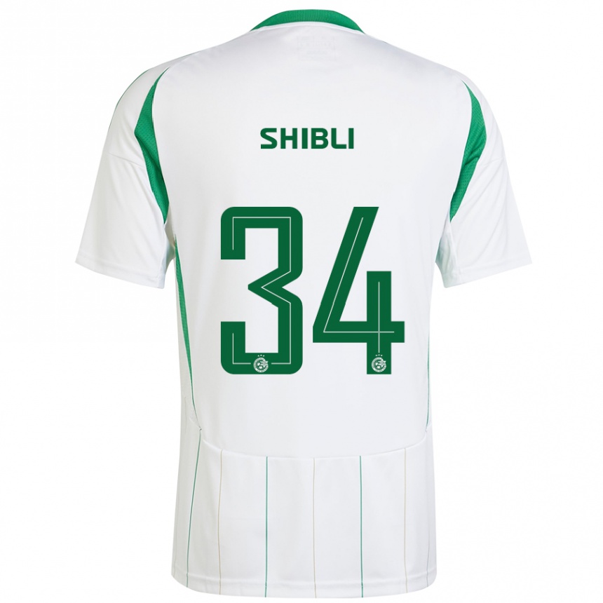 Homme Football Maillot Hamza Shibli #34 Blanc Vert Tenues Extérieur 2024/25 Canada