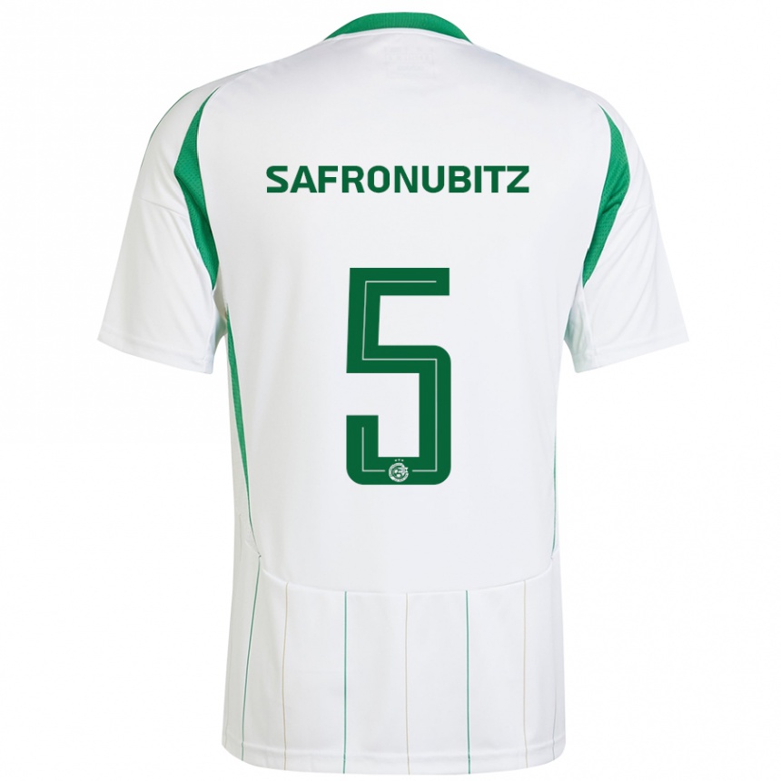 Homme Football Maillot Dan Safronubitz #5 Blanc Vert Tenues Extérieur 2024/25 Canada