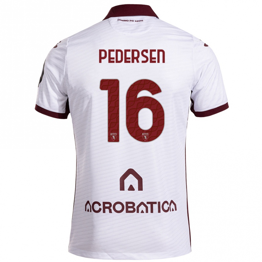 Homme Football Maillot Marcus Pedersen #16 Blanc Marron Tenues Extérieur 2024/25 Canada