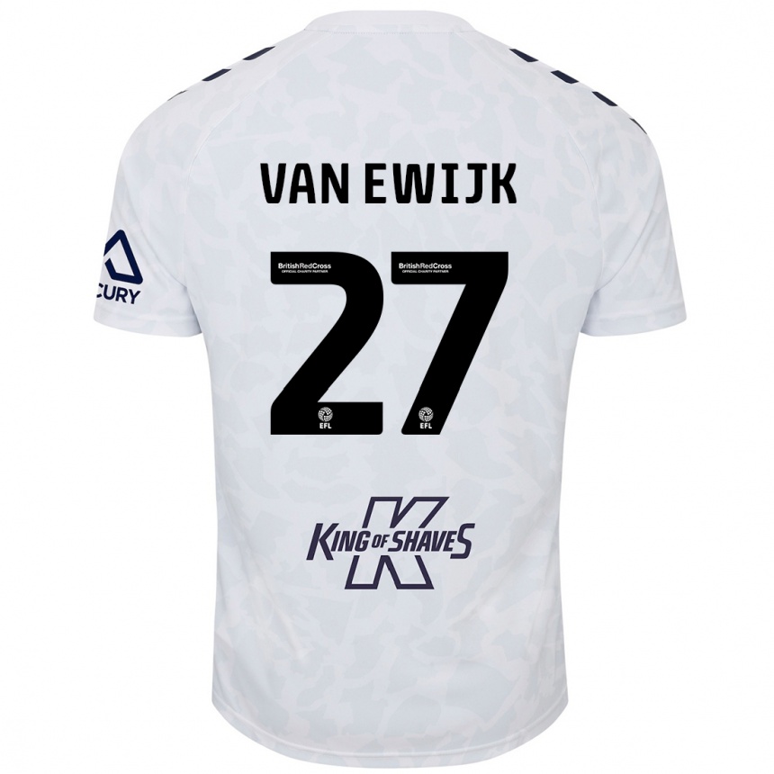 Homme Football Maillot Milan Van Ewijk #27 Blanc Tenues Extérieur 2024/25 Canada