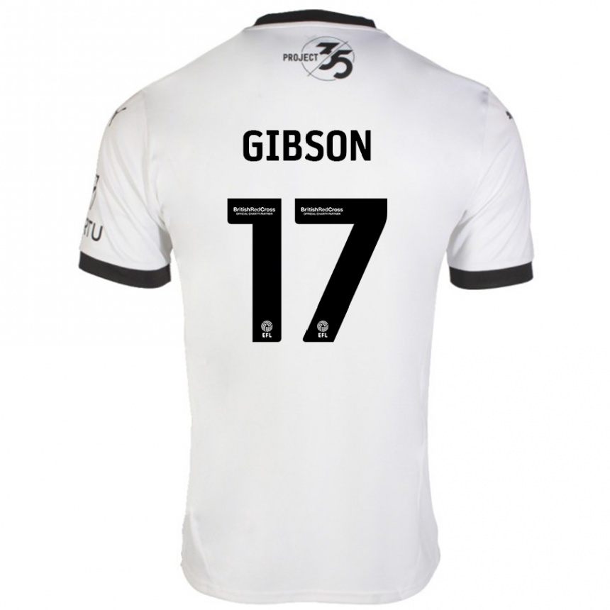 Homme Football Maillot Lewis Gibson #17 Blanc Noir Tenues Extérieur 2024/25 Canada