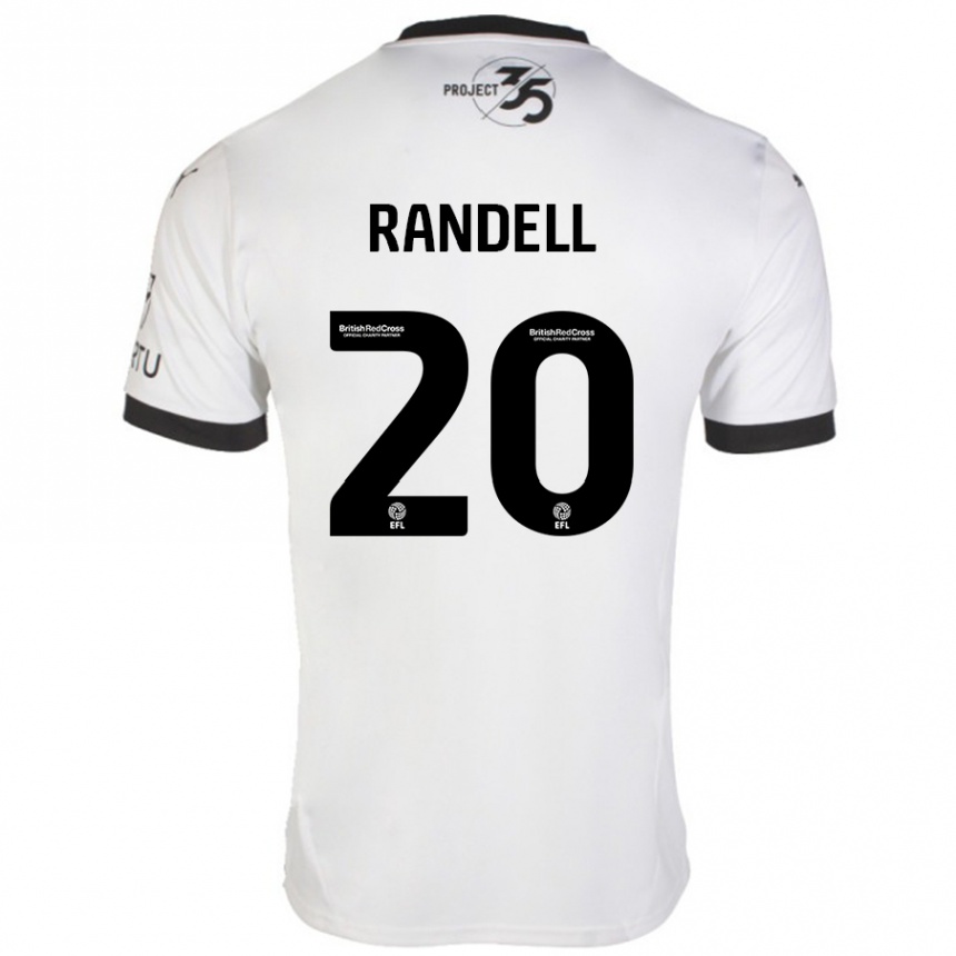 Homme Football Maillot Adam Randell #20 Blanc Noir Tenues Extérieur 2024/25 Canada