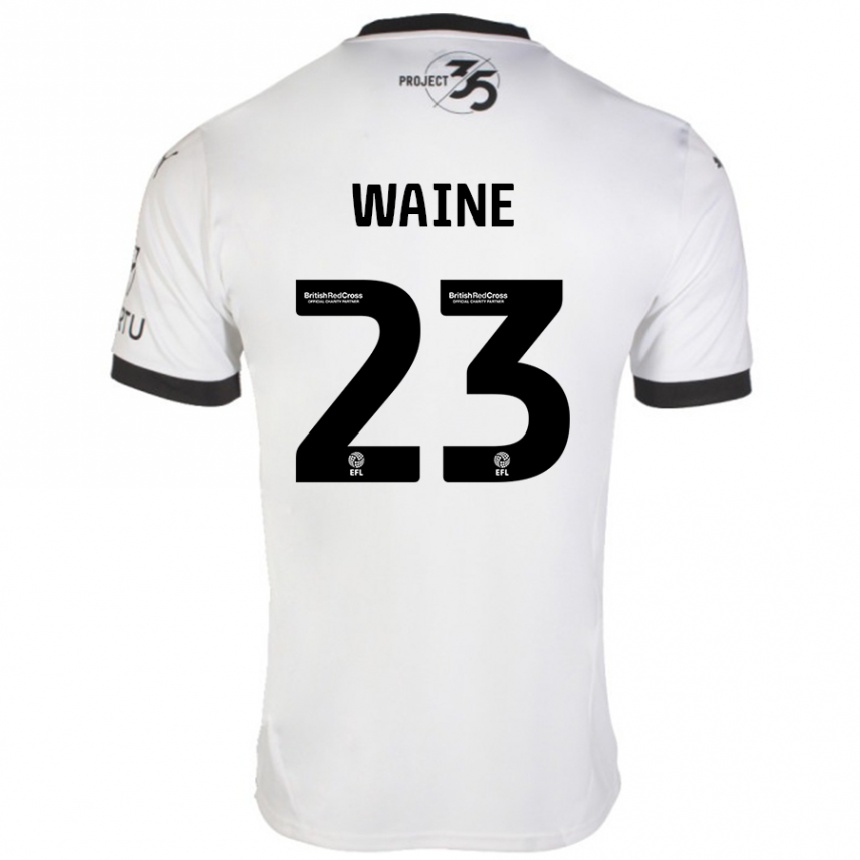 Men Football Ben Waine #23 White Black Away Jersey 2024/25 T-Shirt Canada