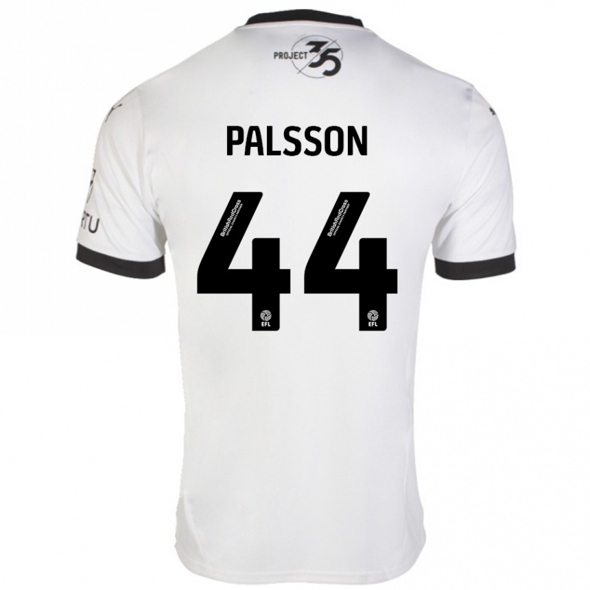 Homme Football Maillot Victor Pálsson #44 Blanc Noir Tenues Extérieur 2024/25 Canada