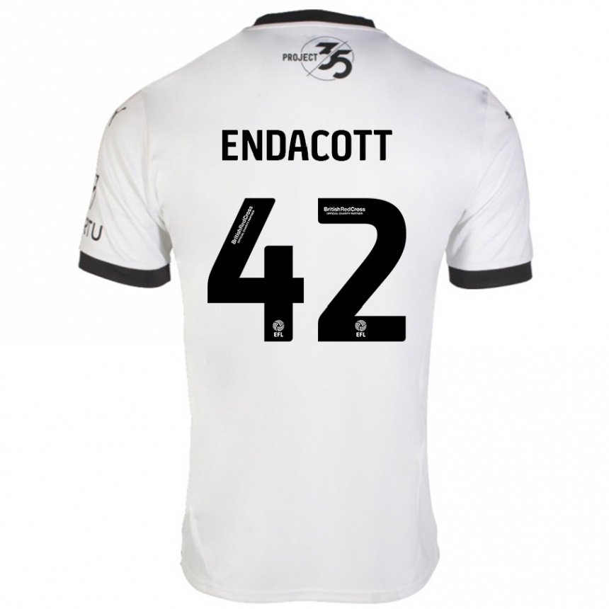 Homme Football Maillot Jack Endacott #42 Blanc Noir Tenues Extérieur 2024/25 Canada