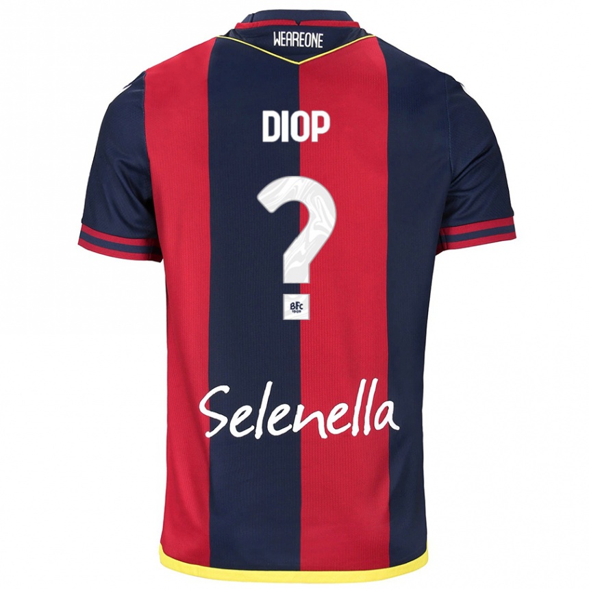 Women Football Saer Diop #0 Red Royal Blue Home Jersey 2024/25 T-Shirt Canada