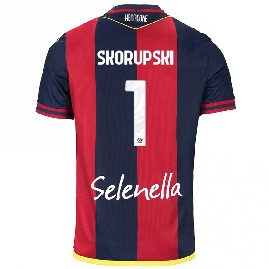 Women Football Lukasz Skorupski #1 Red Royal Blue Home Jersey 2024/25 T-Shirt Canada