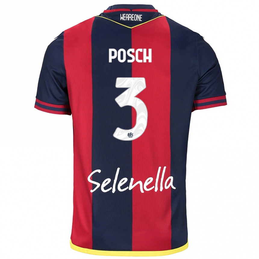 Women Football Stefan Posch #3 Red Royal Blue Home Jersey 2024/25 T-Shirt Canada