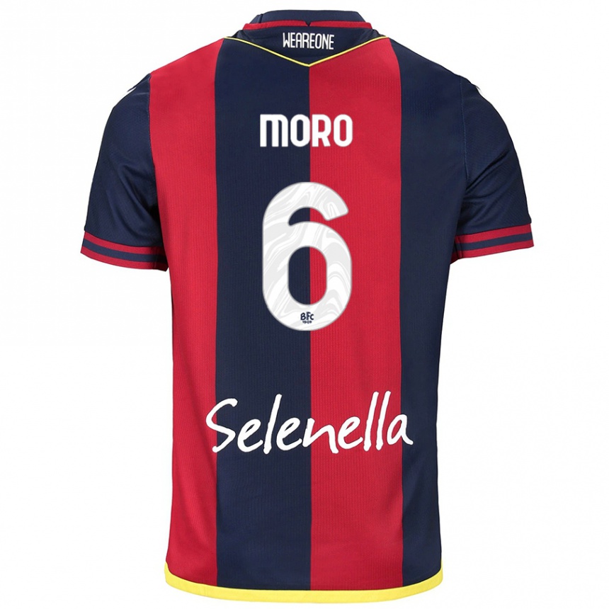 Women Football Nikola Moro #6 Red Royal Blue Home Jersey 2024/25 T-Shirt Canada