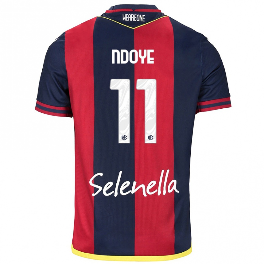 Women Football Dan Ndoye #11 Red Royal Blue Home Jersey 2024/25 T-Shirt Canada