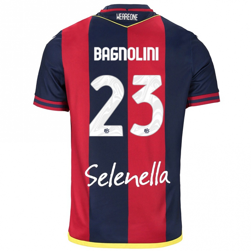 Women Football Nicola Bagnolini #23 Red Royal Blue Home Jersey 2024/25 T-Shirt Canada