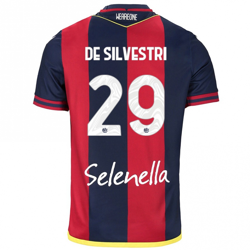 Women Football Lorenzo De Silvestri #29 Red Royal Blue Home Jersey 2024/25 T-Shirt Canada