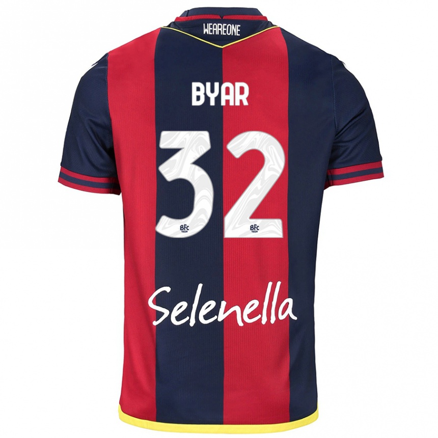 Women Football Naïm Byar #32 Red Royal Blue Home Jersey 2024/25 T-Shirt Canada