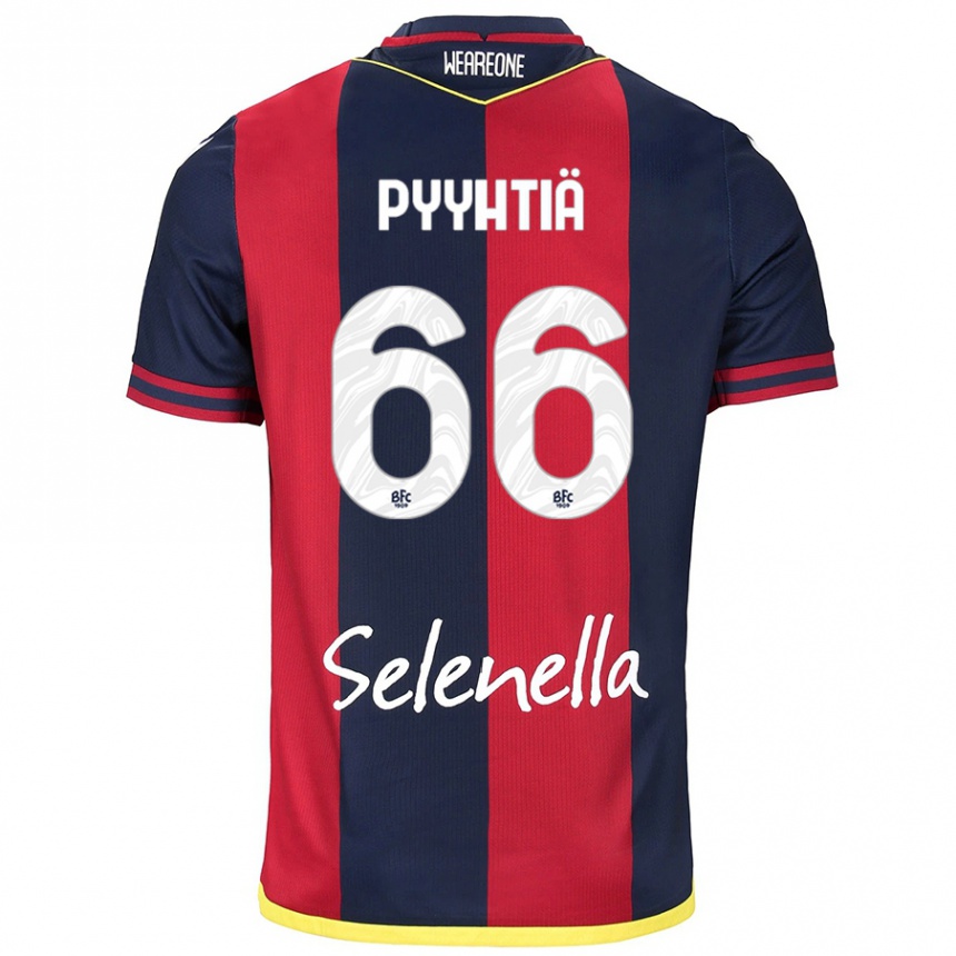 Women Football Niklas Pyyhtiä #66 Red Royal Blue Home Jersey 2024/25 T-Shirt Canada