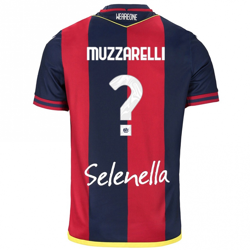 Women Football Lorenzo Muzzarelli #0 Red Royal Blue Home Jersey 2024/25 T-Shirt Canada