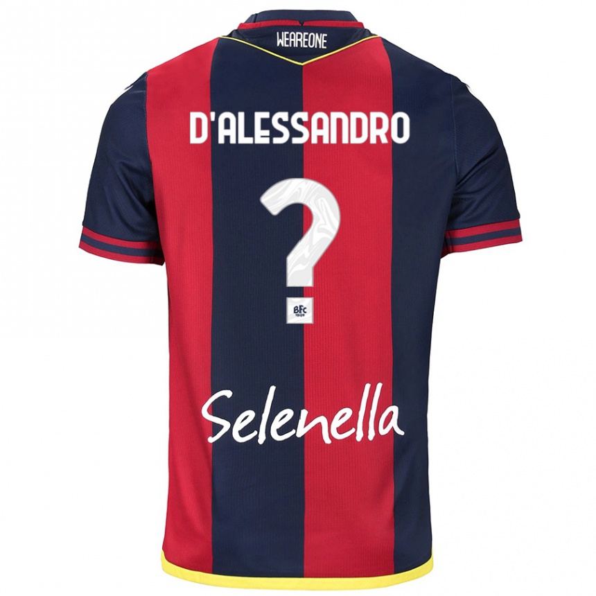 Women Football Giuliano D'alessandro #0 Red Royal Blue Home Jersey 2024/25 T-Shirt Canada