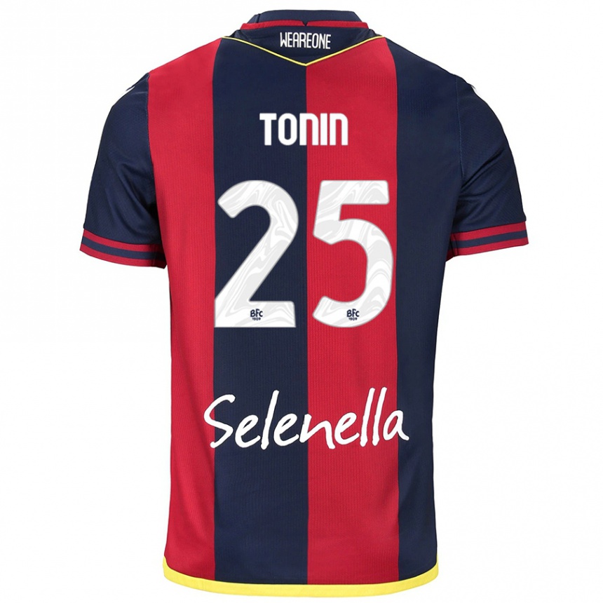 Women Football Federico Tonin #25 Red Royal Blue Home Jersey 2024/25 T-Shirt Canada