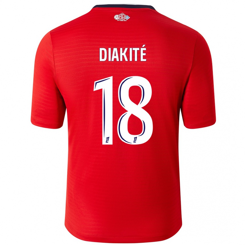 Femme Football Maillot Bafode Diakite #18 Rouge Blanc Tenues Domicile 2024/25 Canada