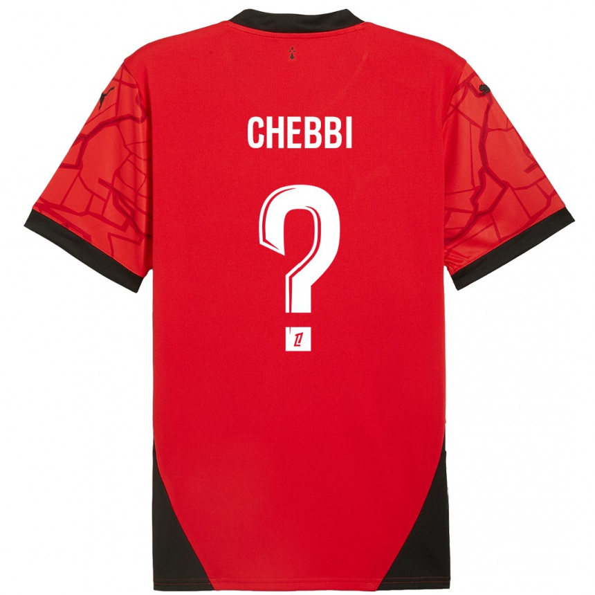 Femme Football Maillot Mohamed Chebbi #0 Rouge Noir Tenues Domicile 2024/25 Canada