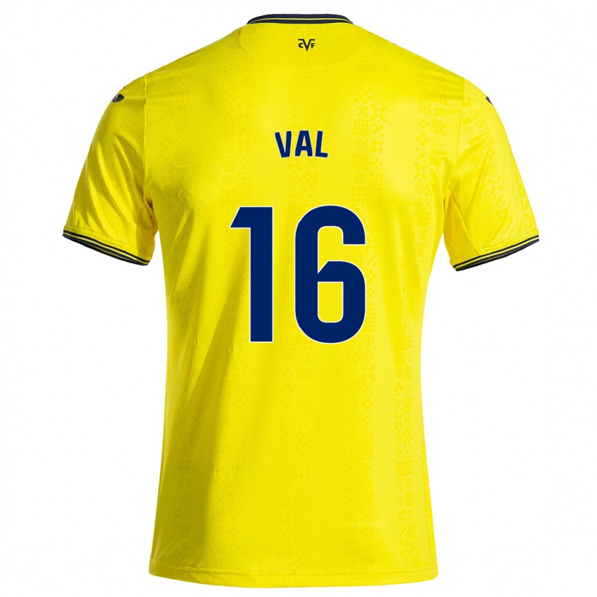 Women Football Brais Val #16 Yellow Black Home Jersey 2024/25 T-Shirt Canada