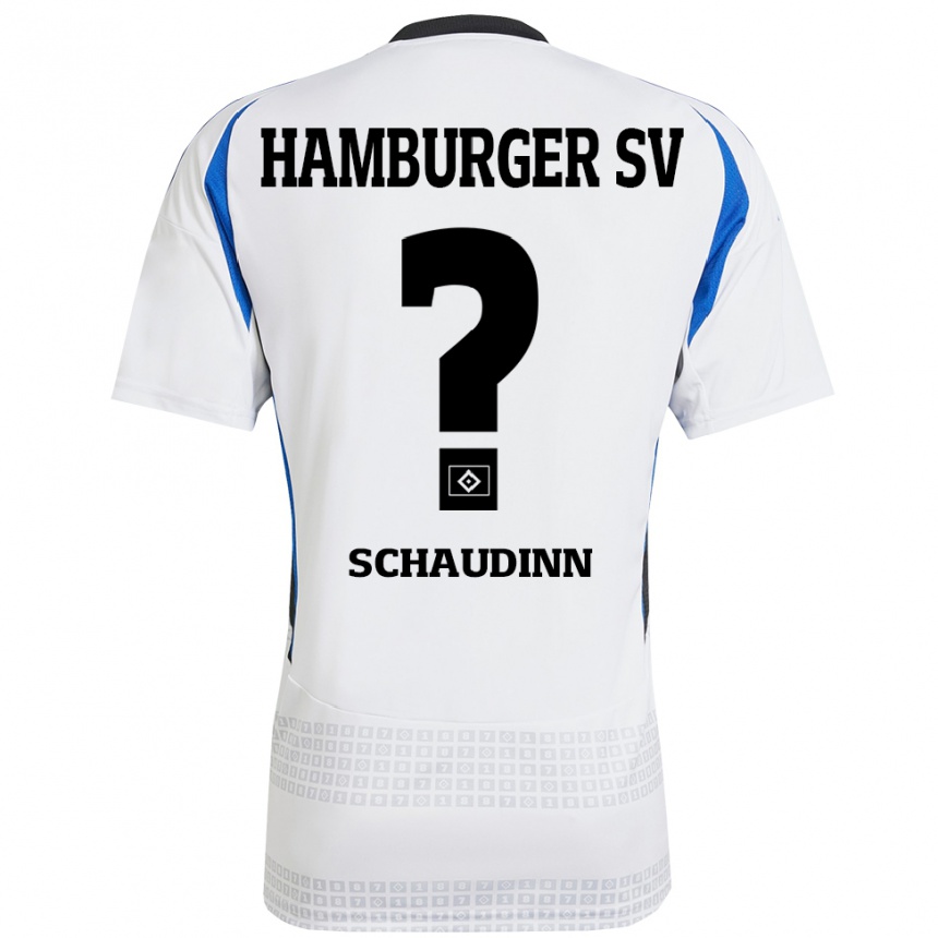 Women Football Timo Schaudinn #0 White Blue Home Jersey 2024/25 T-Shirt Canada