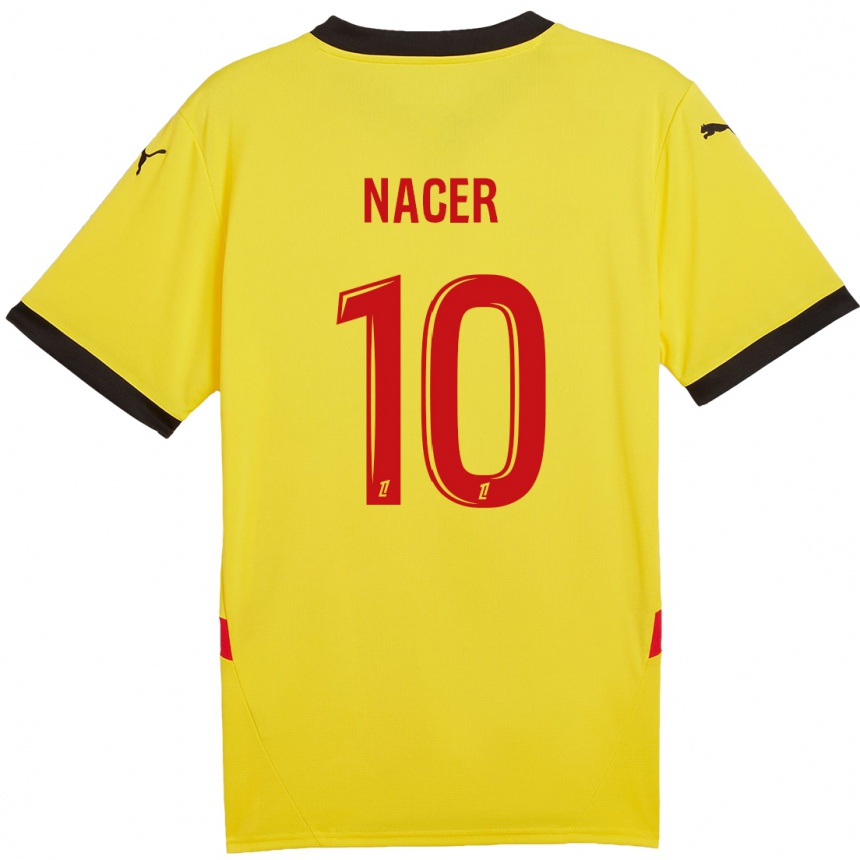 Femme Football Maillot Myriem Nacer #10 Jaune Rouge Tenues Domicile 2024/25 Canada