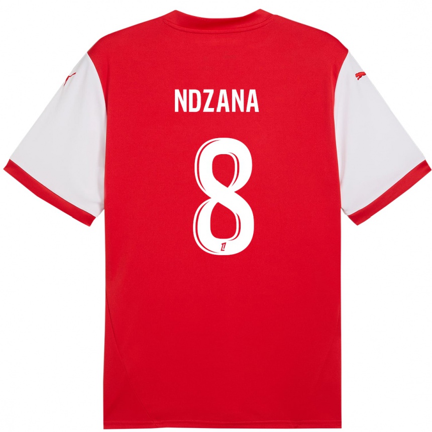 Women Football Colette Ndzana Fegue #8 Red White Home Jersey 2024/25 T-Shirt Canada