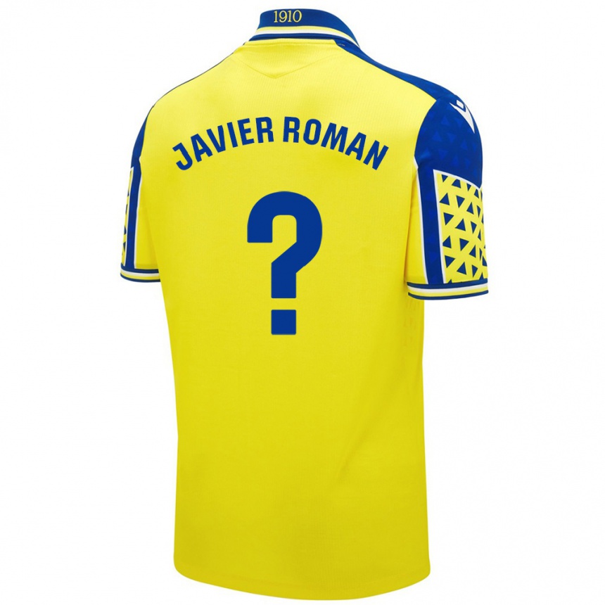 Femme Football Maillot José Javier Román #0 Jaune Bleu Tenues Domicile 2024/25 Canada