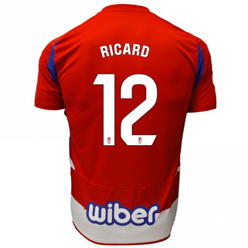 Women Football Ricard Sanchez #12 Red White Blue Home Jersey 2024/25 T-Shirt Canada